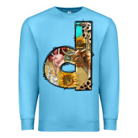 Ocean Blue farm life alphabet lowercase letters d Premium Sweatshirt - BundleAndBundleShop