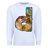 White farm life alphabet lowercase letters d Premium Sweatshirt - BundleAndBundleShop