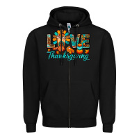 Black Love Thanksgiving Gobble And Frappe Zipper Hoodie - FaDigitalArtStudio