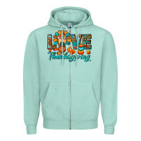 Seafoam Love Thanksgiving Gobble And Frappe Zipper Hoodie - FaDigitalArtStudio