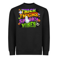 Black thick thighs and spooky vibes Heavyweight Sweatshirt - CowGirlArtShop