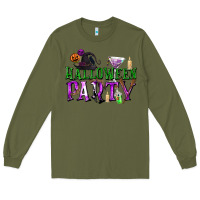 Army Green Halloween Party Long Sleeve Tee - texasbilliewilder