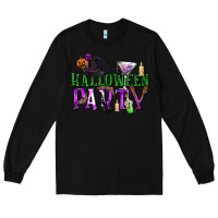 Black Halloween Party Long Sleeve Tee - texasbilliewilder