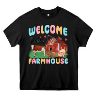 Black welcome to our farmhouse Heavy Core Tee - MaliasSmallBusiness