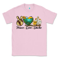 Bubblegum Pink Peace Love Ducks Classic Tee - LillyAllenDesigns