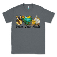 Charcoal Heather Peace Love Ducks Classic Tee - LillyAllenDesigns