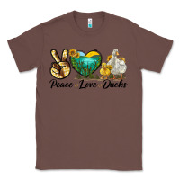 Chestnut Peace Love Ducks Classic Tee - LillyAllenDesigns