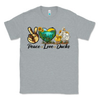 Heather Grey Peace Love Ducks Classic Tee - LillyAllenDesigns