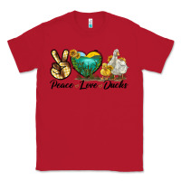 Red Peace Love Ducks Classic Tee - LillyAllenDesigns