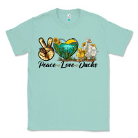 Seafoam Peace Love Ducks Classic Tee - LillyAllenDesigns
