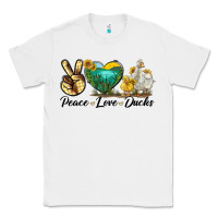 White Peace Love Ducks Classic Tee - LillyAllenDesigns