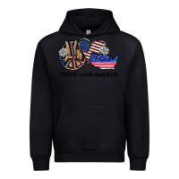 Black peace love america Urban Hoodie - SublimationCraftShop