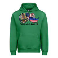 Emerald peace love america Urban Hoodie - SublimationCraftShop