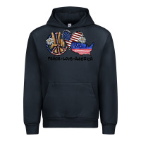 Navy peace love america Urban Hoodie - SublimationCraftShop