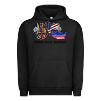 Pigment Black peace love america Urban Hoodie - SublimationCraftShop