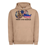 Pigment Burro peace love america Urban Hoodie - SublimationCraftShop