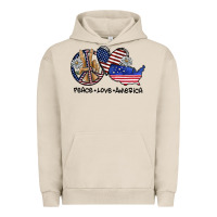 Pigment French Oak peace love america Urban Hoodie - SublimationCraftShop