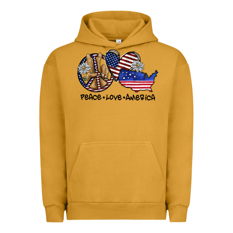 Peace Love America Urban Hoodie by SublimationCraftShop | Teevron