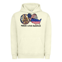 Pigment Pistachio peace love america Urban Hoodie - SublimationCraftShop