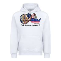White peace love america Urban Hoodie - SublimationCraftShop
