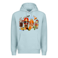 Blue Mist Firefighter Coffee Cups Premium Hoodie - FaDigitalArtStudio