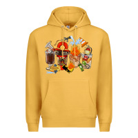 Mustard Firefighter Coffee Cups Premium Hoodie - FaDigitalArtStudio