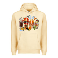 Pina Colada Firefighter Coffee Cups Premium Hoodie - FaDigitalArtStudio