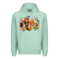 Seafoam Firefighter Coffee Cups Premium Hoodie - FaDigitalArtStudio