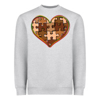 Heather Grey melanin skin tone heart black history Heavyweight Sweatshirt - CowGirlArtShop
