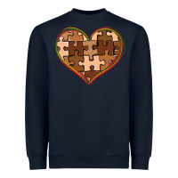 Navy melanin skin tone heart black history Heavyweight Sweatshirt - CowGirlArtShop