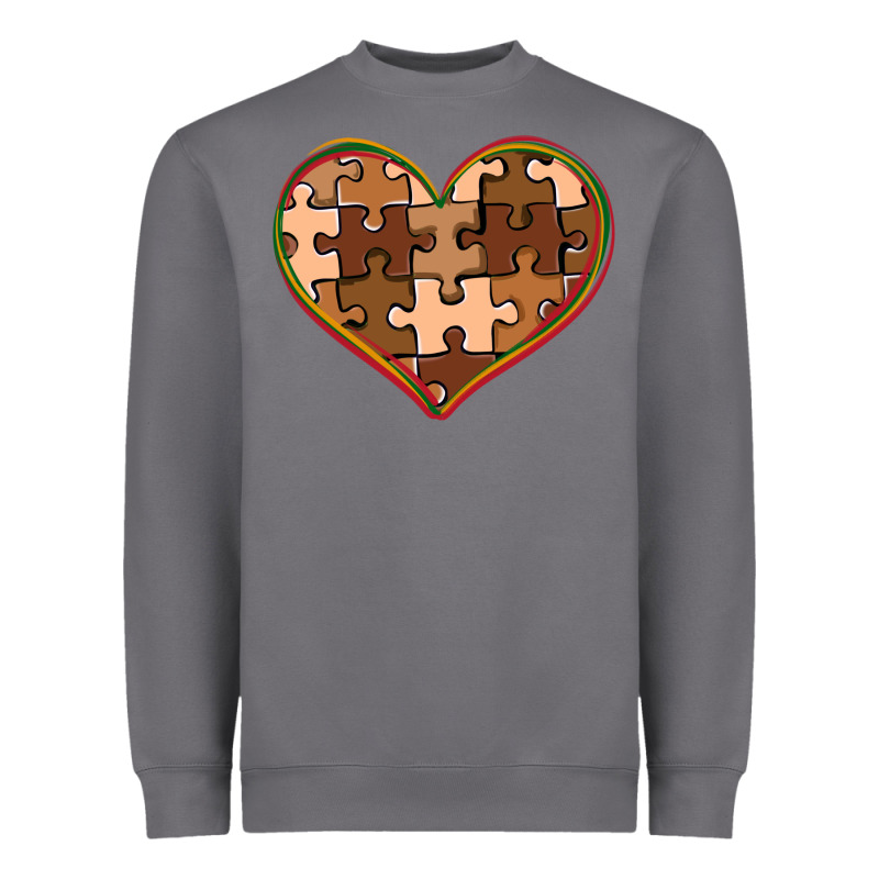 Melanin Skin Tone Heart Black History Heavyweight Sweatshirt by CowGirlArtShop | Teevron