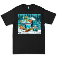 Black winter coffee cups with gnome Premium Tee - NancyCooperArtShop