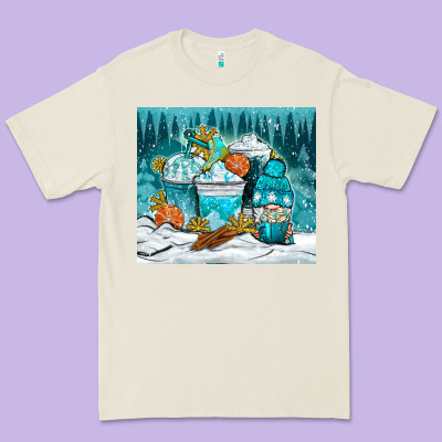 Winter Coffee Cups With Gnome Premium Tee Designed By Nancycooperartshop