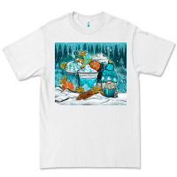 White winter coffee cups with gnome Premium Tee - NancyCooperArtShop