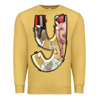 Antique Gold farm life alphabet lowercase letters y Premium Sweatshirt - BundleAndBundleShop