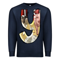 Navy farm life alphabet lowercase letters y Premium Sweatshirt - BundleAndBundleShop