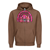 Chestnut breast cancer rainbow gnomes Zipper Hoodie - FaDigitalArtStudio