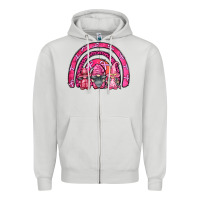Dove Grey breast cancer rainbow gnomes Zipper Hoodie - FaDigitalArtStudio