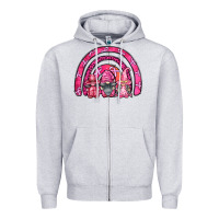 Breast Cancer Rainbow Gnomes Zipper Hoodie | Teevron