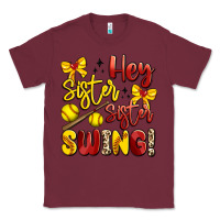 Burgundy hey sister sister swing softball Classic Tee - Artiststas