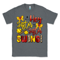 Charcoal Heather hey sister sister swing softball Classic Tee - Artiststas