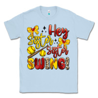 Dusty Blue hey sister sister swing softball Classic Tee - Artiststas