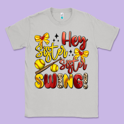 Hey Sister Sister Swing Softball Classic Tee Designed By Artiststas