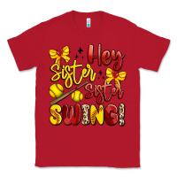 Red hey sister sister swing softball Classic Tee - Artiststas
