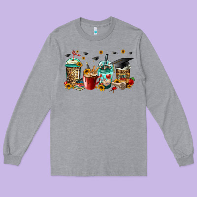 Senior 2023 Graduation Coffee Long Sleeve Tee Designed By Jasminsmagicworld