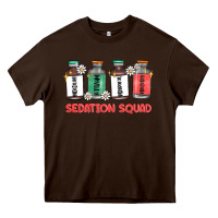Chocolate Brown sedation squad Heavy Core Tee - MaliasSmallBusiness