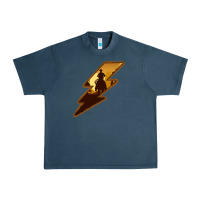 Midnight Navy Cowboy Sunset Lightning Urban Heavy Tee - Bettercallsaul