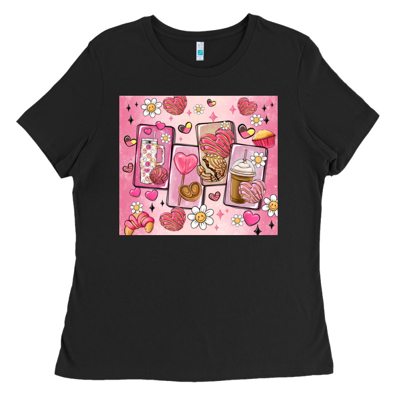 Cafecito Y Chisme Valentine's Day Ladies Tee by MaliasSmallBusiness | Teevron