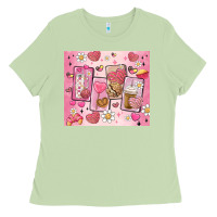 Matcha cafecito y chisme valentine's day Ladies Tee - MaliasSmallBusiness