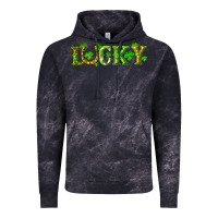 Cloud Black st. patrick's day lucky with clovers and horseshoe Vintage Hoodie - RanaPortraitStore